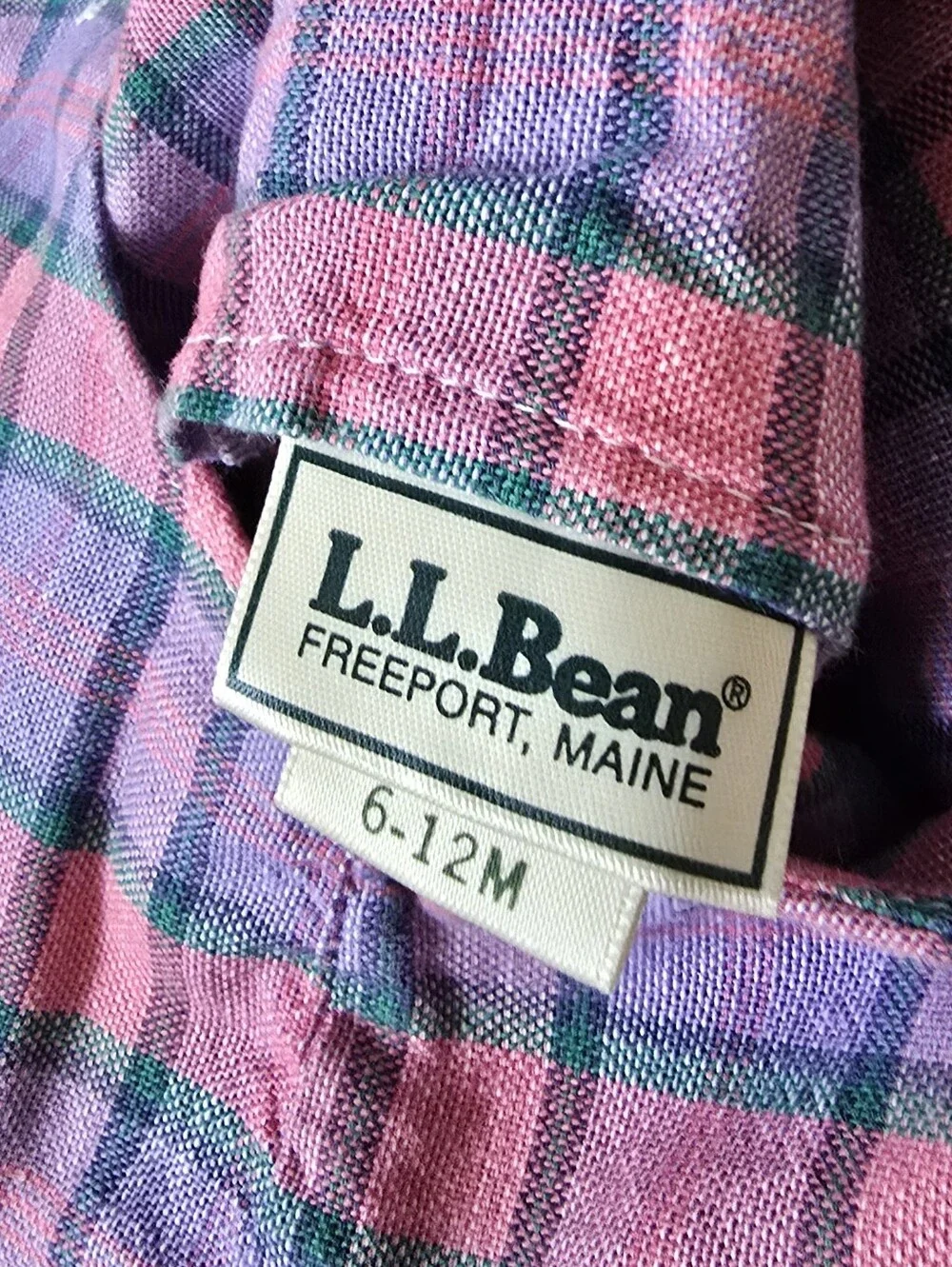 Vintage L.L.Bean Baby Plaid Shortalls